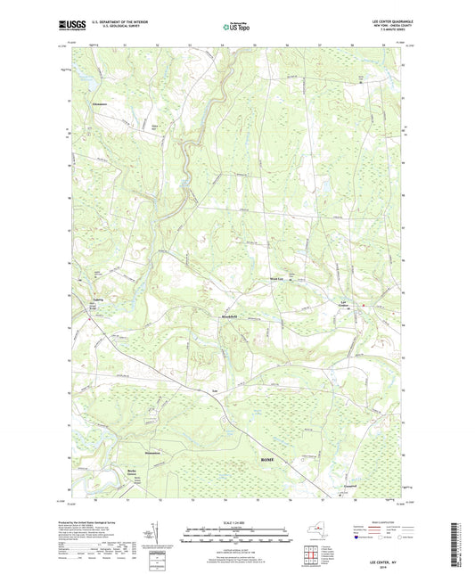 Lee Center New York US Topo Map Image