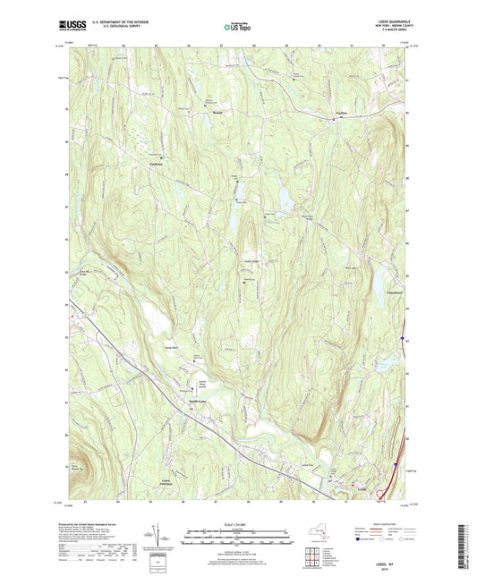 Leeds New York US Topo Map Image