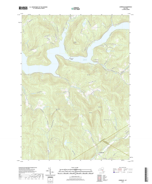 Lewbeach New York US Topo Map Image