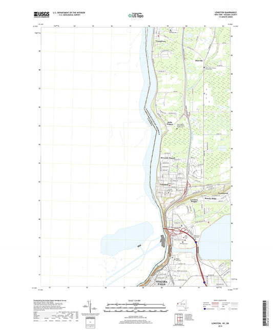 Lewiston New York US Topo Map Image