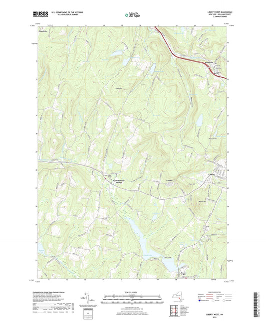 Liberty West New York US Topo Map Image