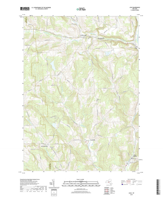 Lisle New York US Topo Map Image
