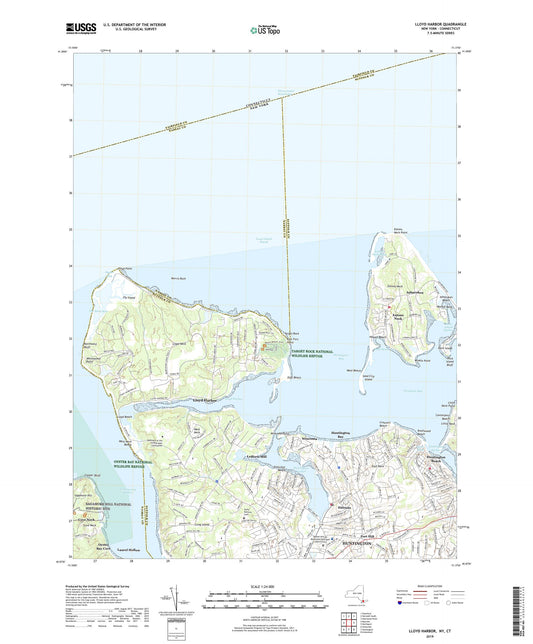 Lloyd Harbor New York US Topo Map Image