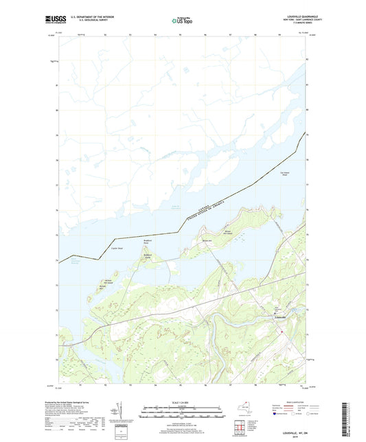 Louisville New York US Topo Map Image