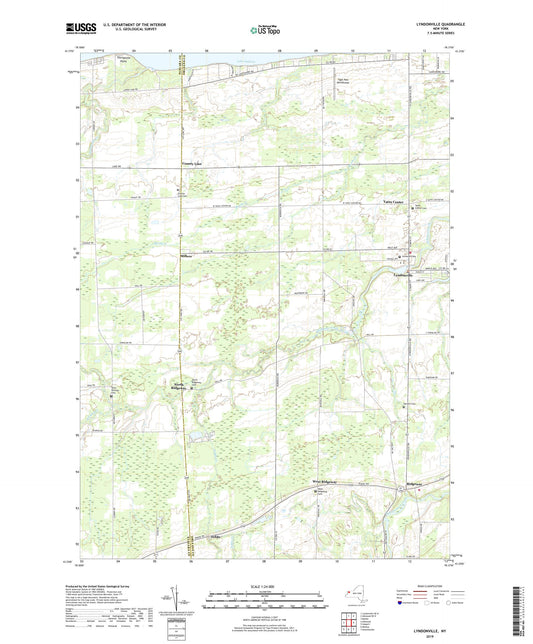 Lyndonville New York US Topo Map Image