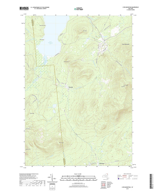 Lyon Mountain New York US Topo Map Image