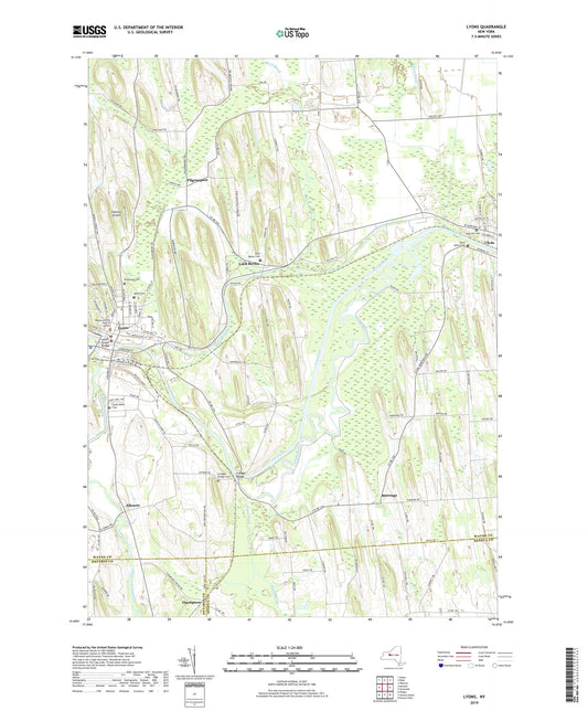 Lyons New York US Topo Map Image