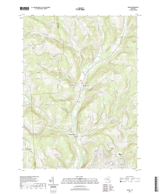 Maine New York US Topo Map Image