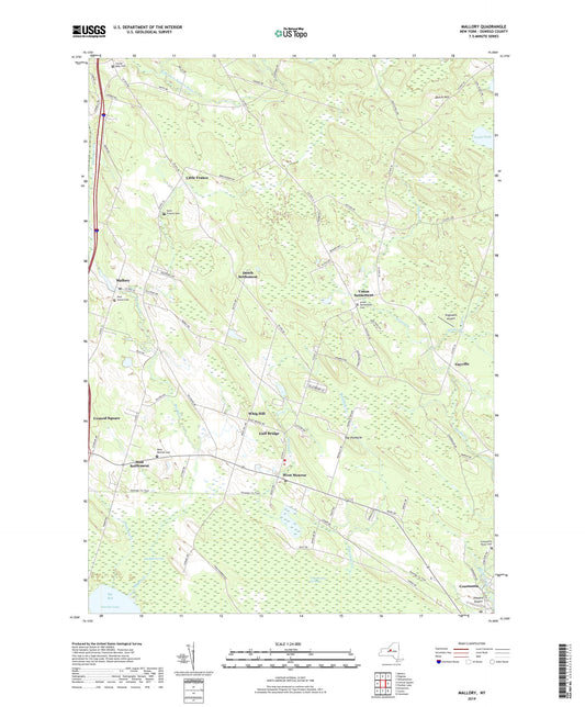 Mallory New York US Topo Map Image