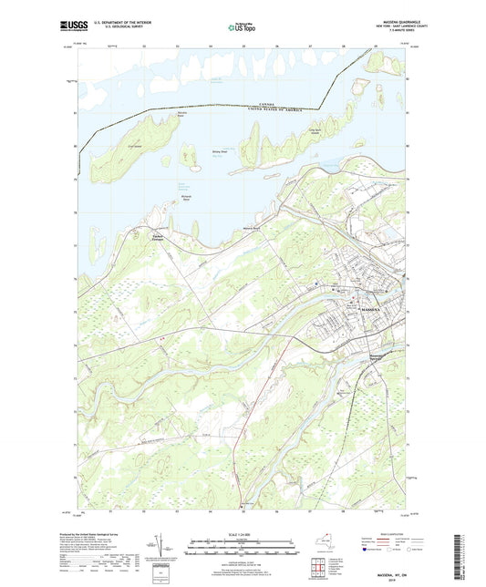Massena New York US Topo Map Image