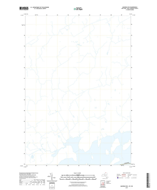Massena OE N New York US Topo Map Image