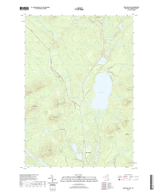 Meacham Lake New York US Topo Map Image