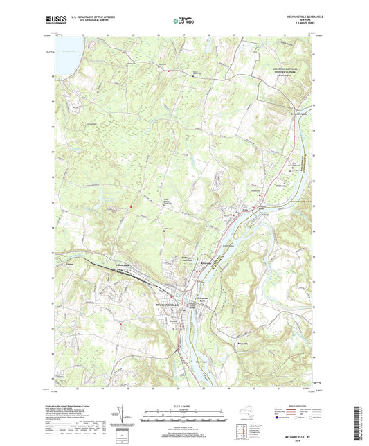 Mechanicville New York US Topo Map Image