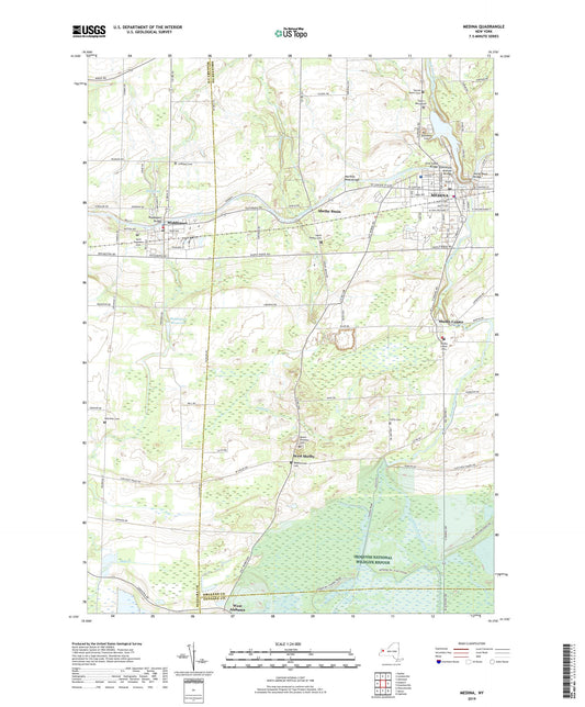 Medina New York US Topo Map Image