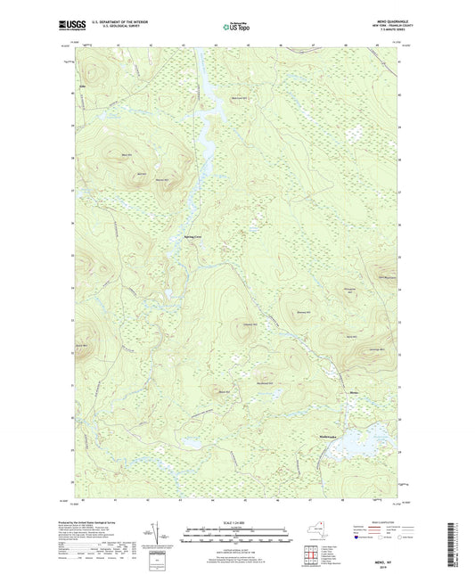 Meno New York US Topo Map Image