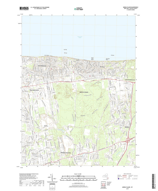 Middle Island New York US Topo Map Image