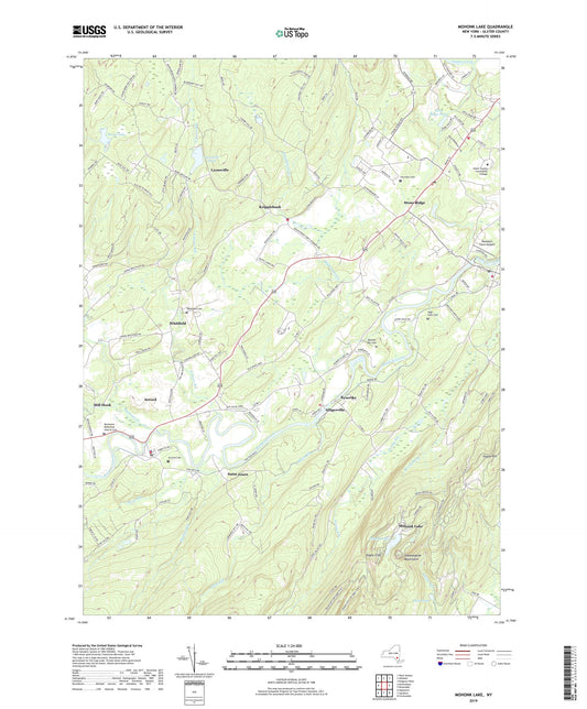 Mohonk Lake New York US Topo Map Image
