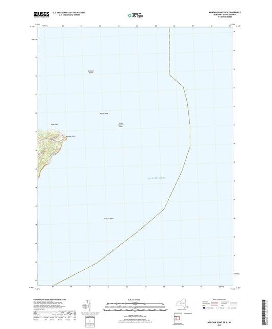 Montauk Point OE E New York US Topo Map Image