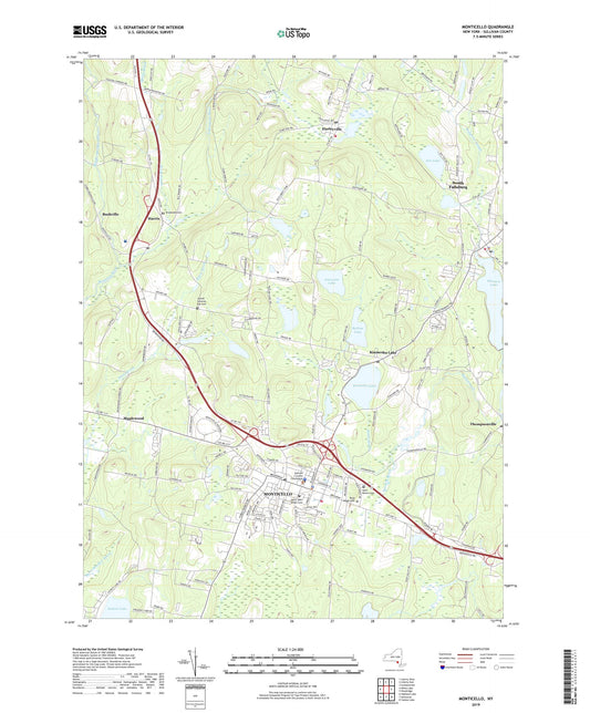 Monticello New York US Topo Map Image