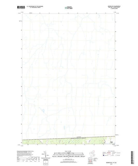 Mooers OE N New York US Topo Map Image