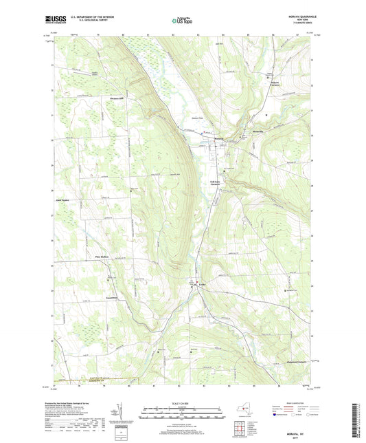 Moravia New York US Topo Map Image