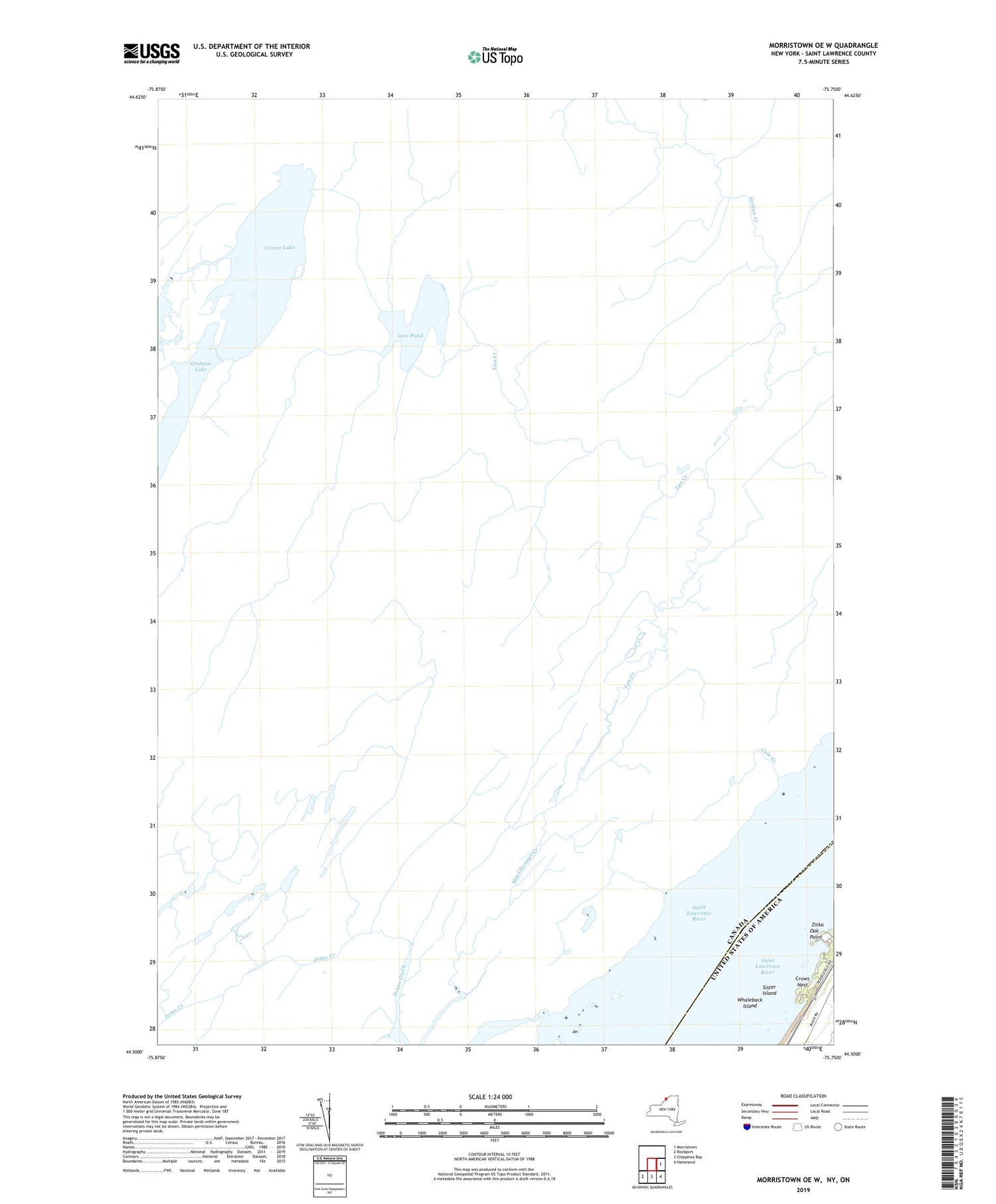 Morristown OE W New York US Topo Map Image