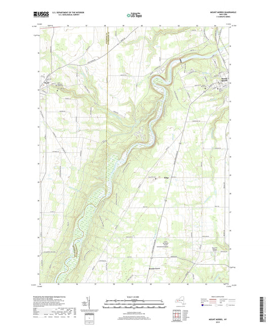 Mount Morris New York US Topo Map Image