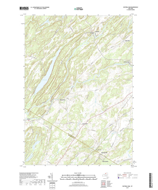 Natural Dam New York US Topo Map Image