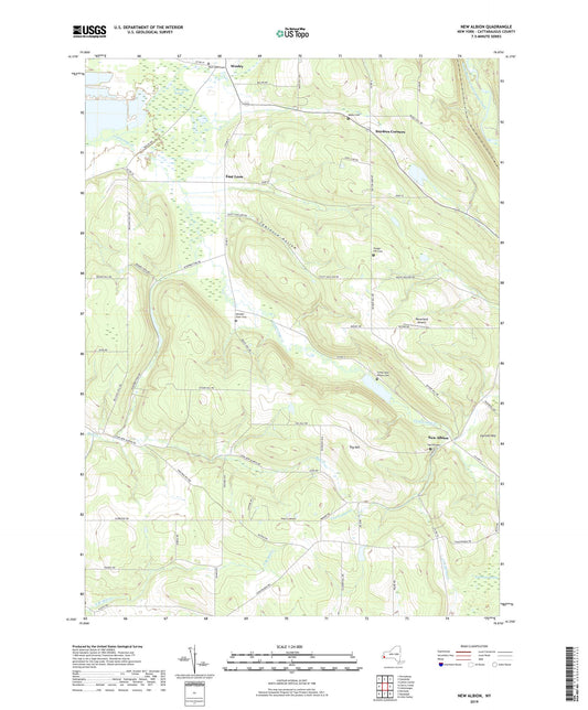 New Albion New York US Topo Map Image