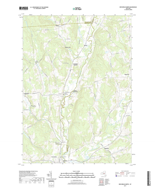 New Berlin North New York US Topo Map Image