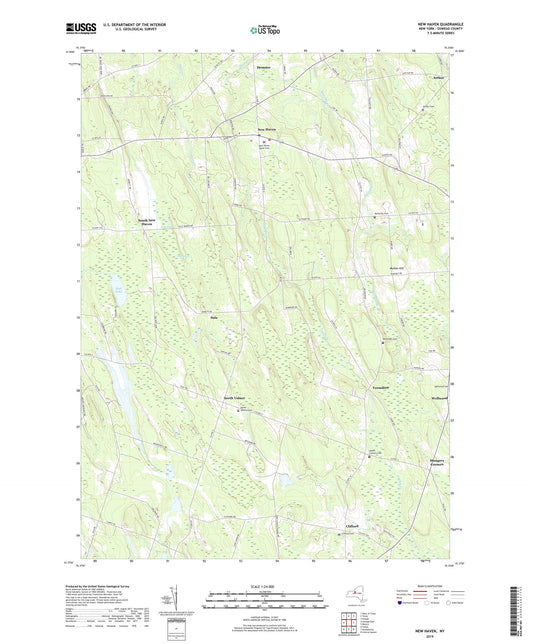New Haven New York US Topo Map Image