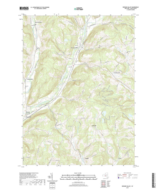 Newark Valley New York US Topo Map Image