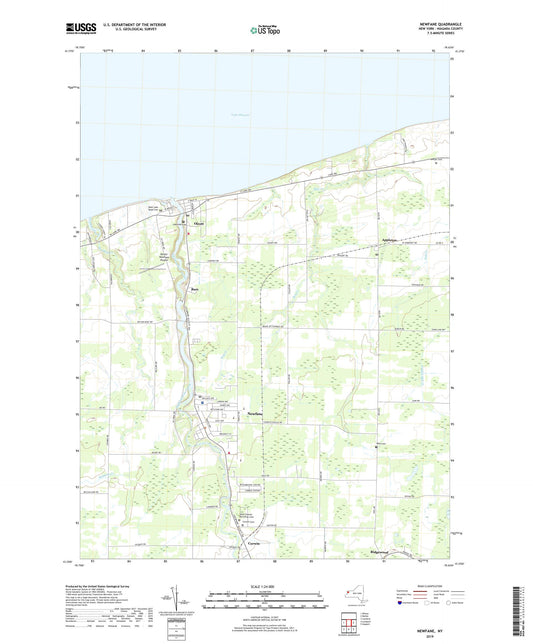 Newfane New York US Topo Map Image