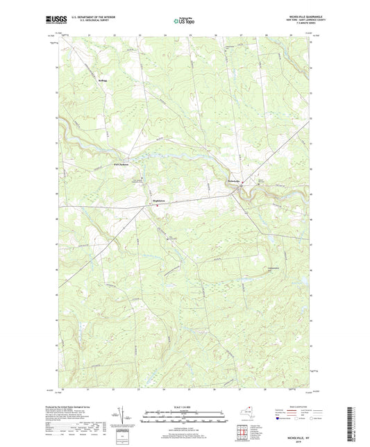 Nicholville New York US Topo Map Image