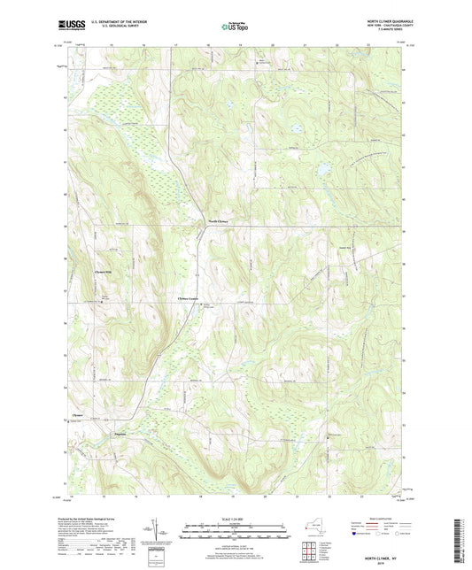 North Clymer New York US Topo Map Image