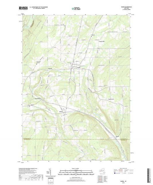 Nunda New York US Topo Map Image