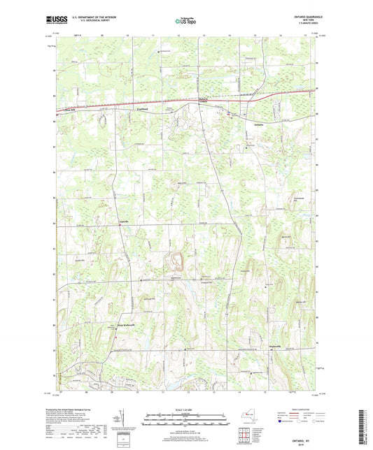 Ontario New York US Topo Map Image