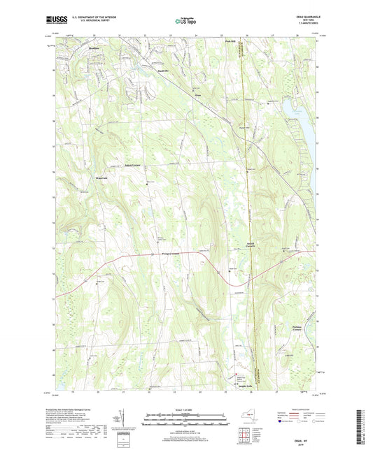 Oran New York US Topo Map Image