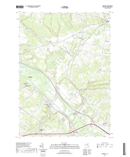 Oriskany New York US Topo Map Image