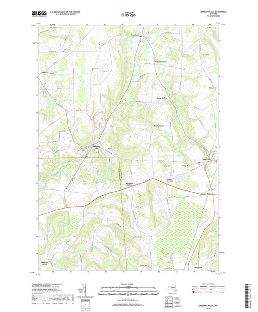 Oriskany Falls New York US Topo Map Image