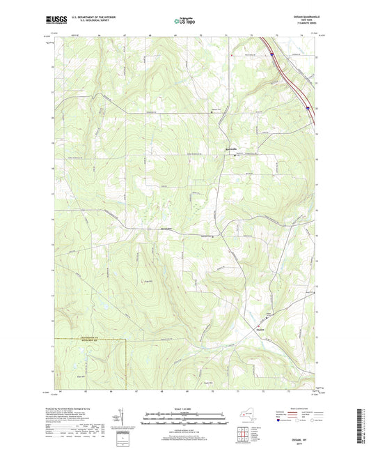 Ossian New York US Topo Map Image