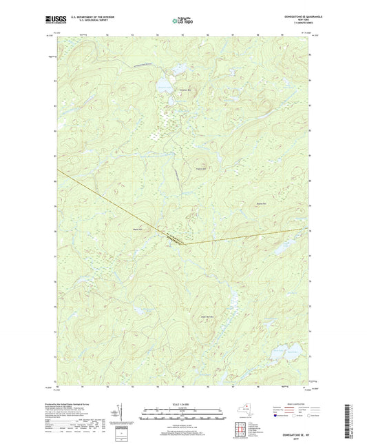 Oswegatchie SE New York US Topo Map Image