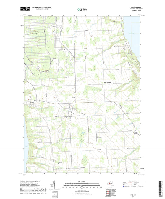 Ovid New York US Topo Map Image