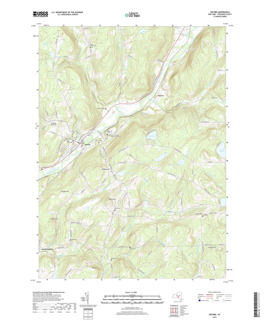 Oxford New York US Topo Map Image