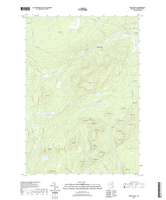 Peasleeville New York US Topo Map Image