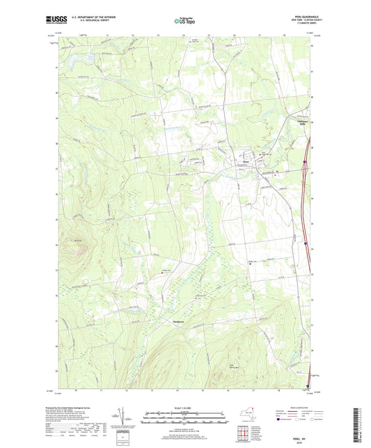 Peru New York US Topo Map Image