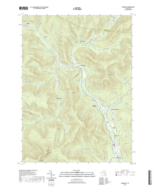 Phoenicia New York US Topo Map Image