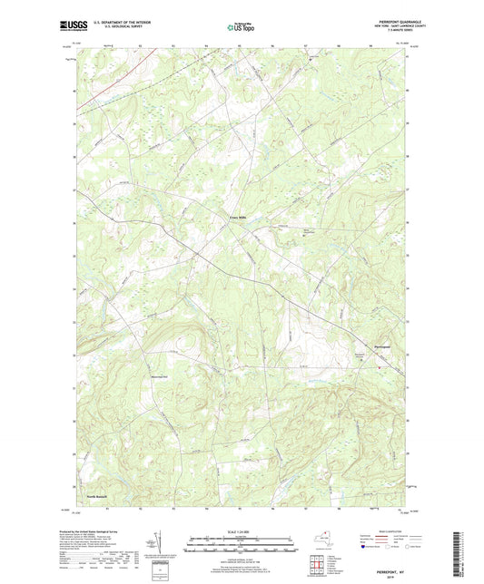 Pierrepont New York US Topo Map Image