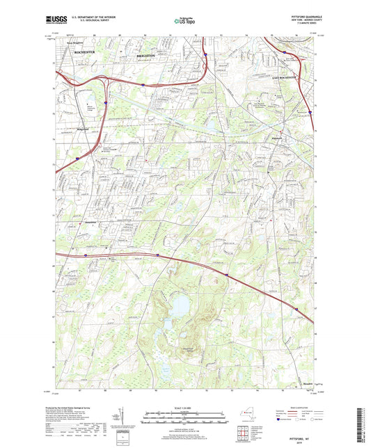 Pittsford New York US Topo Map Image
