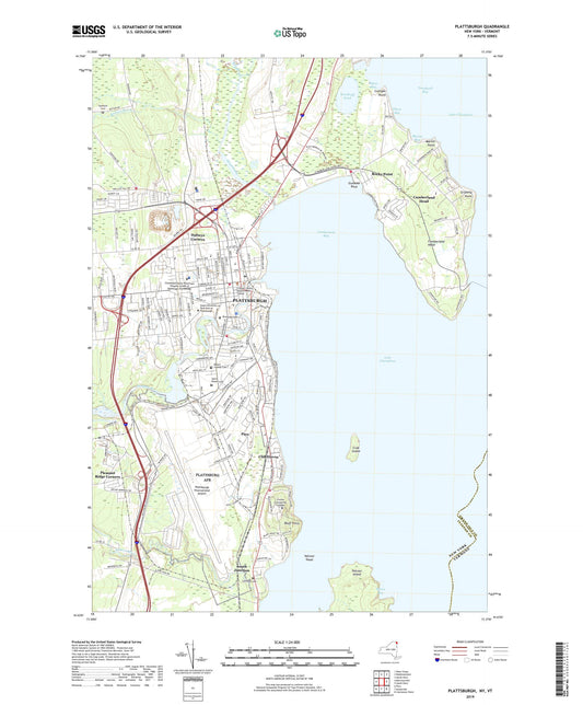 Plattsburgh New York US Topo Map Image